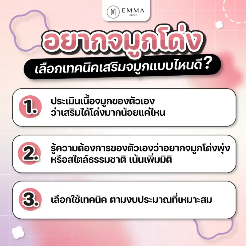 how to technique for surgery nose จมูกโด่ง EMMA CLINIC
